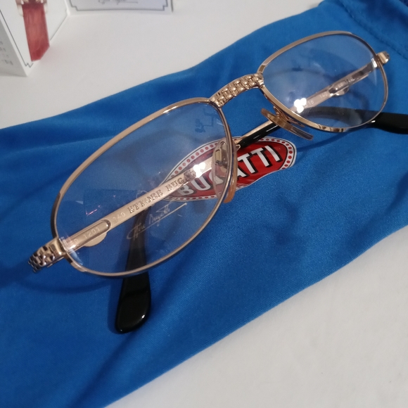 Mens Bugatti 501 platinum plated and 22k eyeglasses 100% - Picture 5 of 6